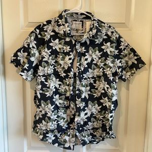 Denim & Flower Hawaiian Shirt L